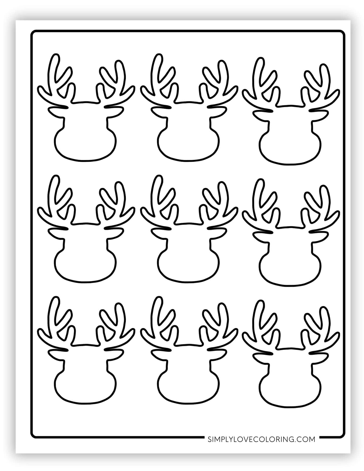 Reindeer Templates Free PDF Printables Simply Love Coloring
