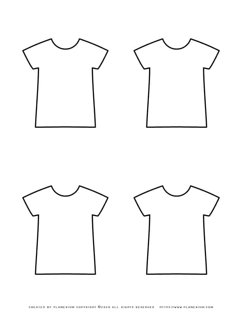 Shirt Template Four Shirts Planerium