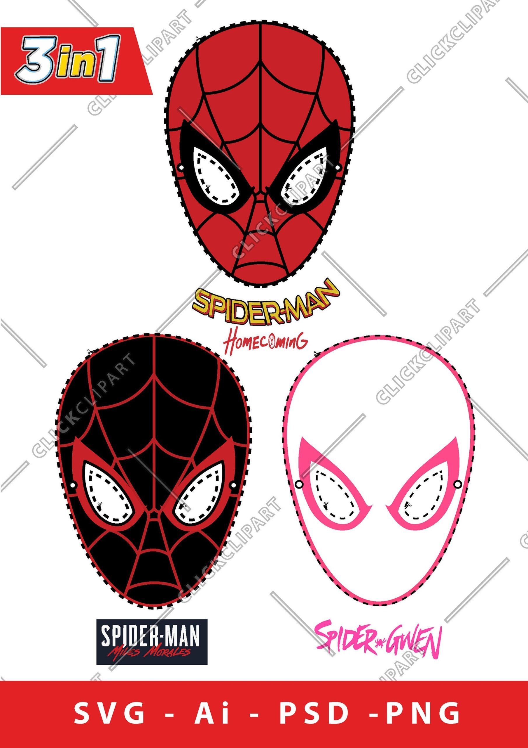 Spiderman Mask Template Printable