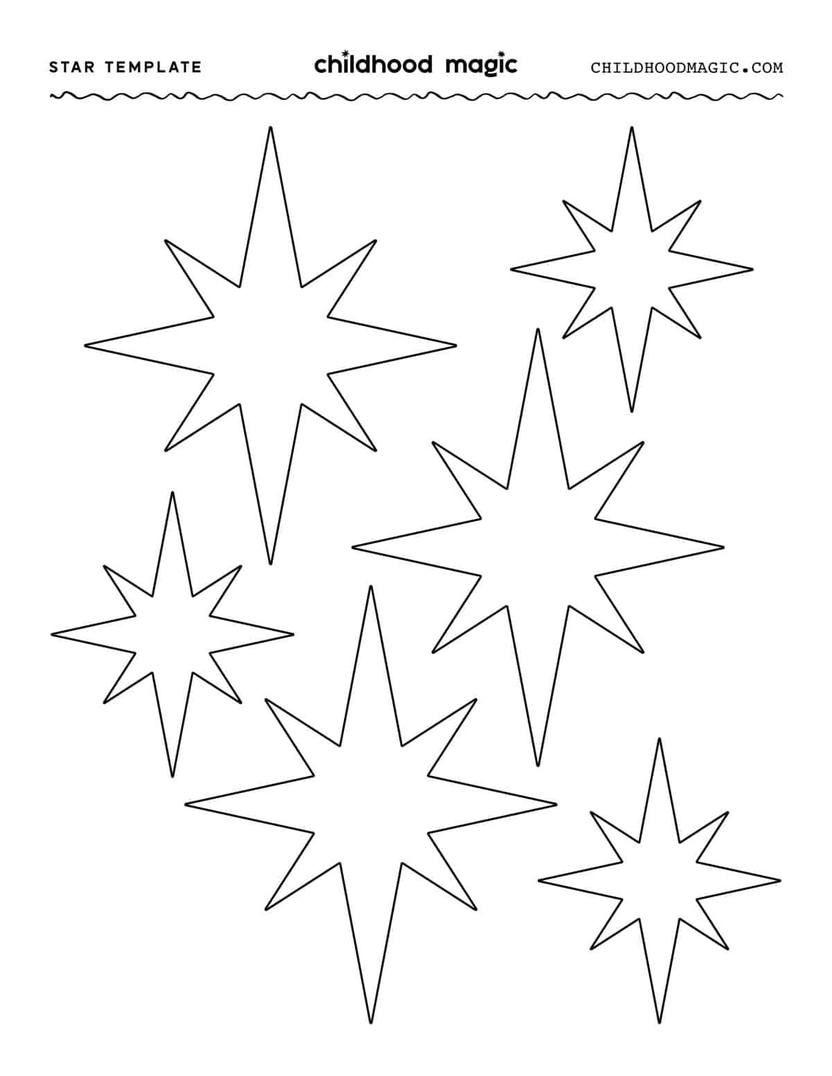 Star Template Childhood Magic