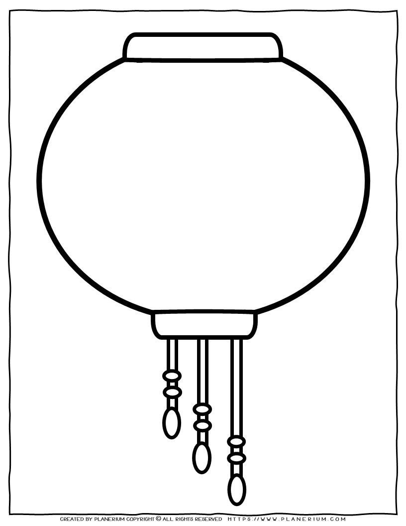 Stringed Elegance Free Chinese Lantern Template