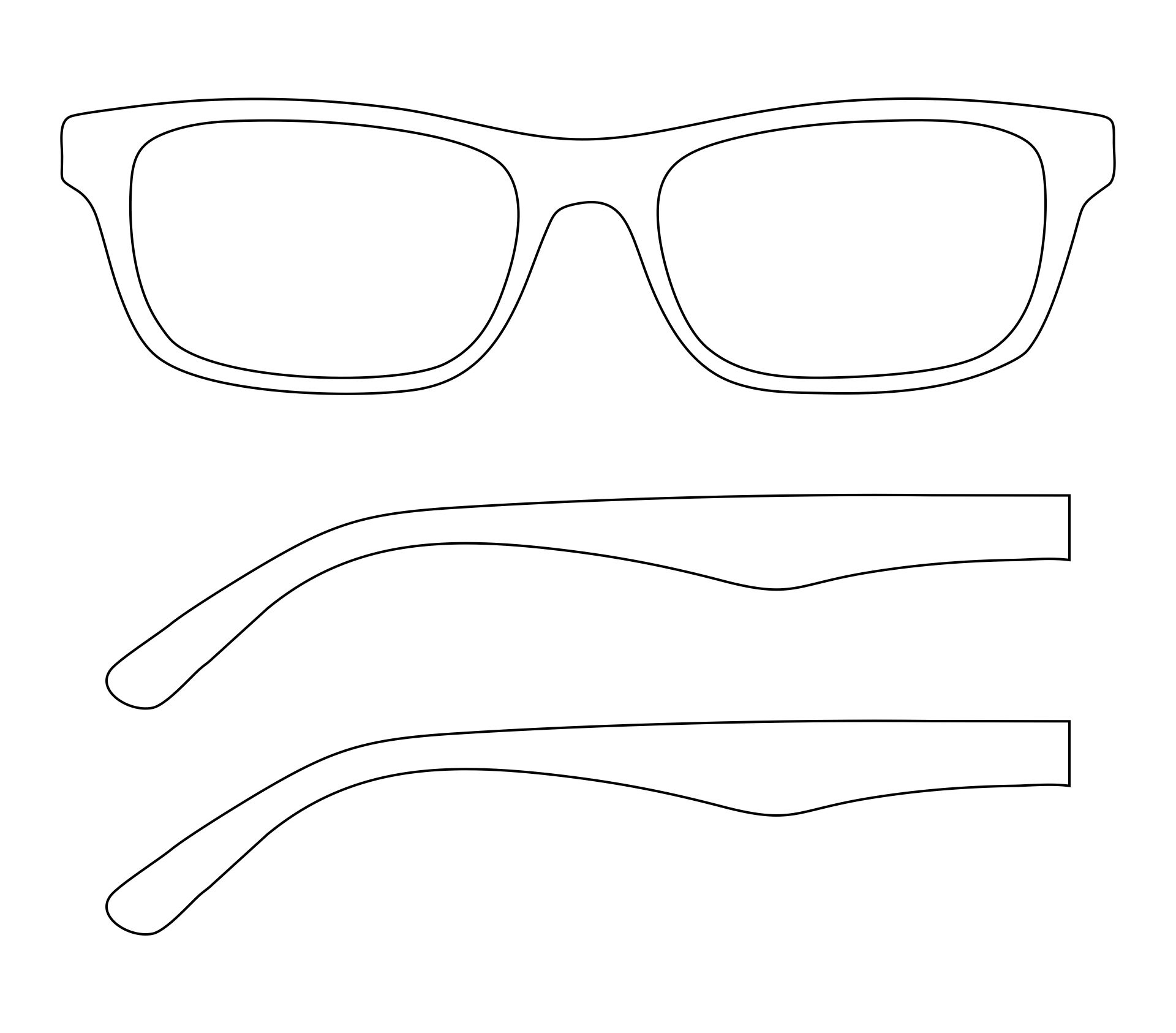 Sun Glasses Outline 10 Free PDF Printables Printablee