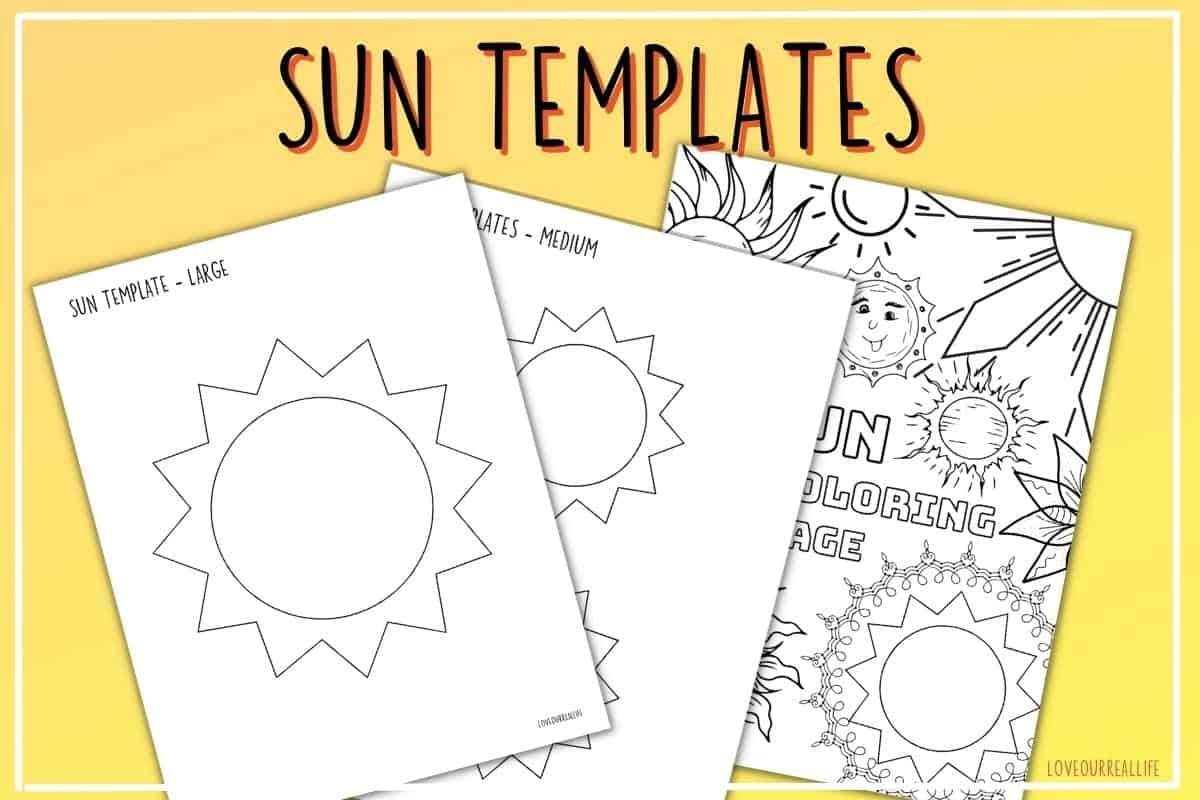 Sun Template Free Printable