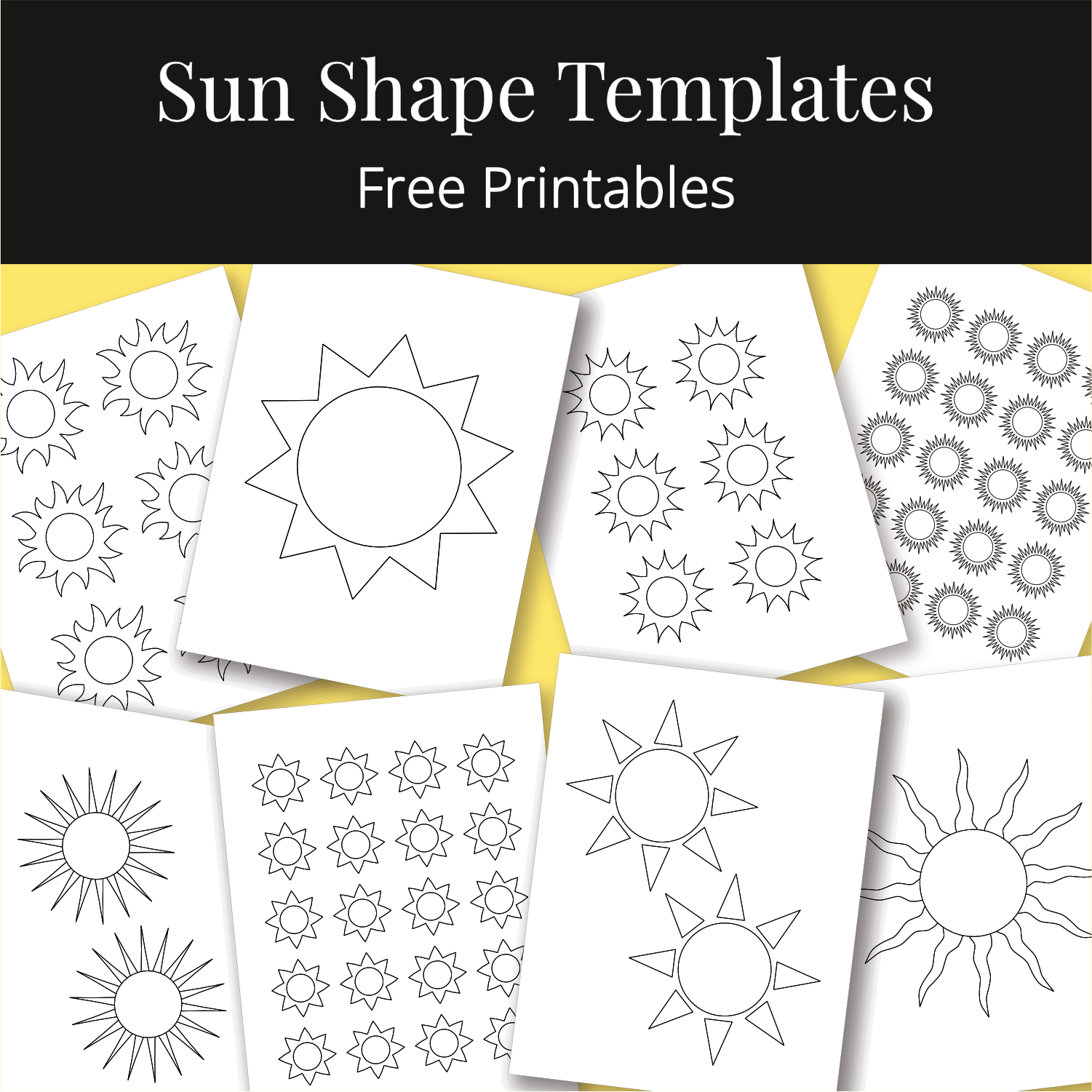 Sun Templates Free Printable Shapes For Kids Activities Crafting DIY