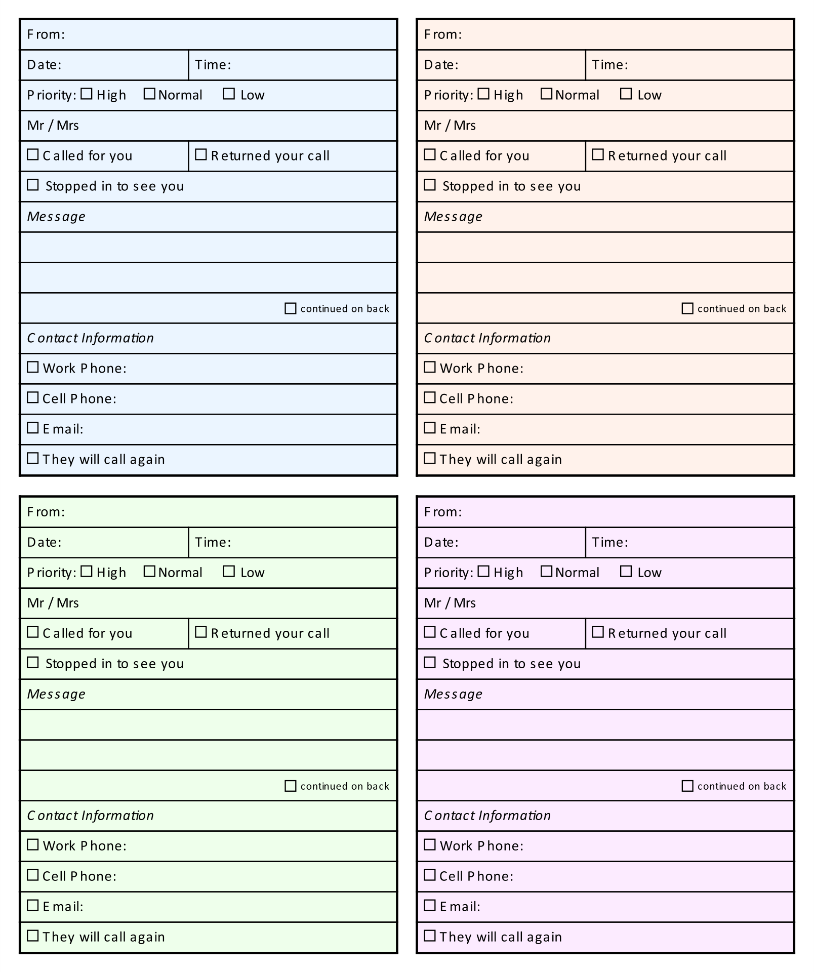 Telephone Message Template 10 Free PDF Printables Printablee