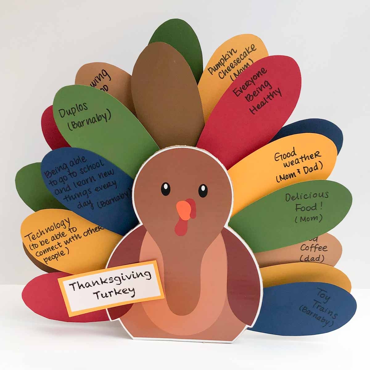 Thanksgiving Turkey Craft For Kids Free Printable MindyMakes