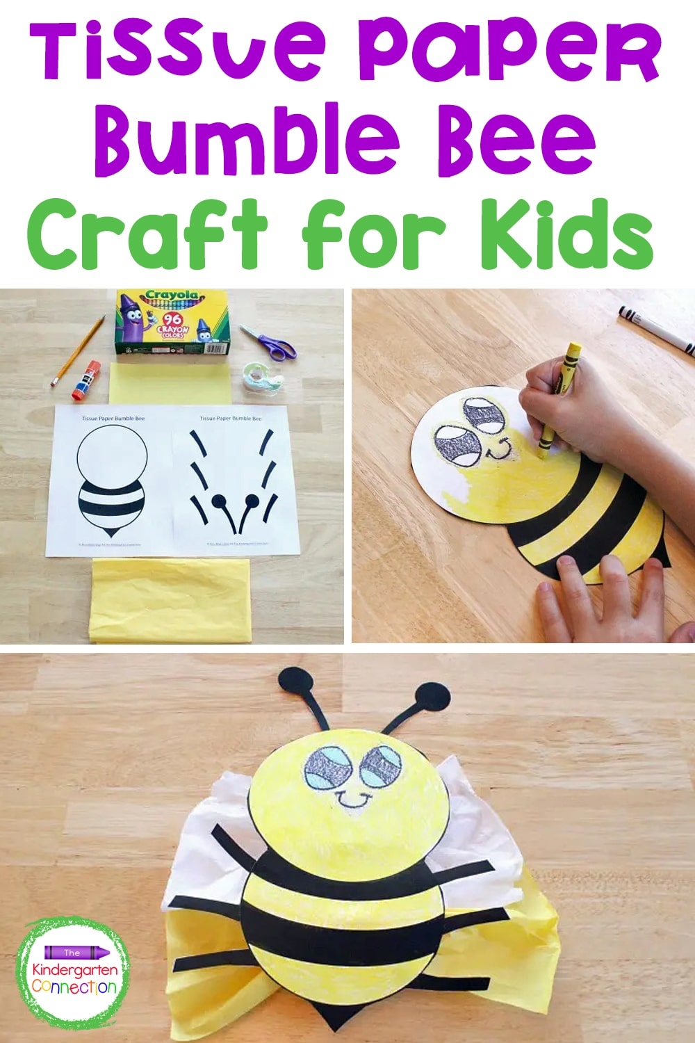 Tissue Paper Bumble Bee Craft The Kindergarten Connection