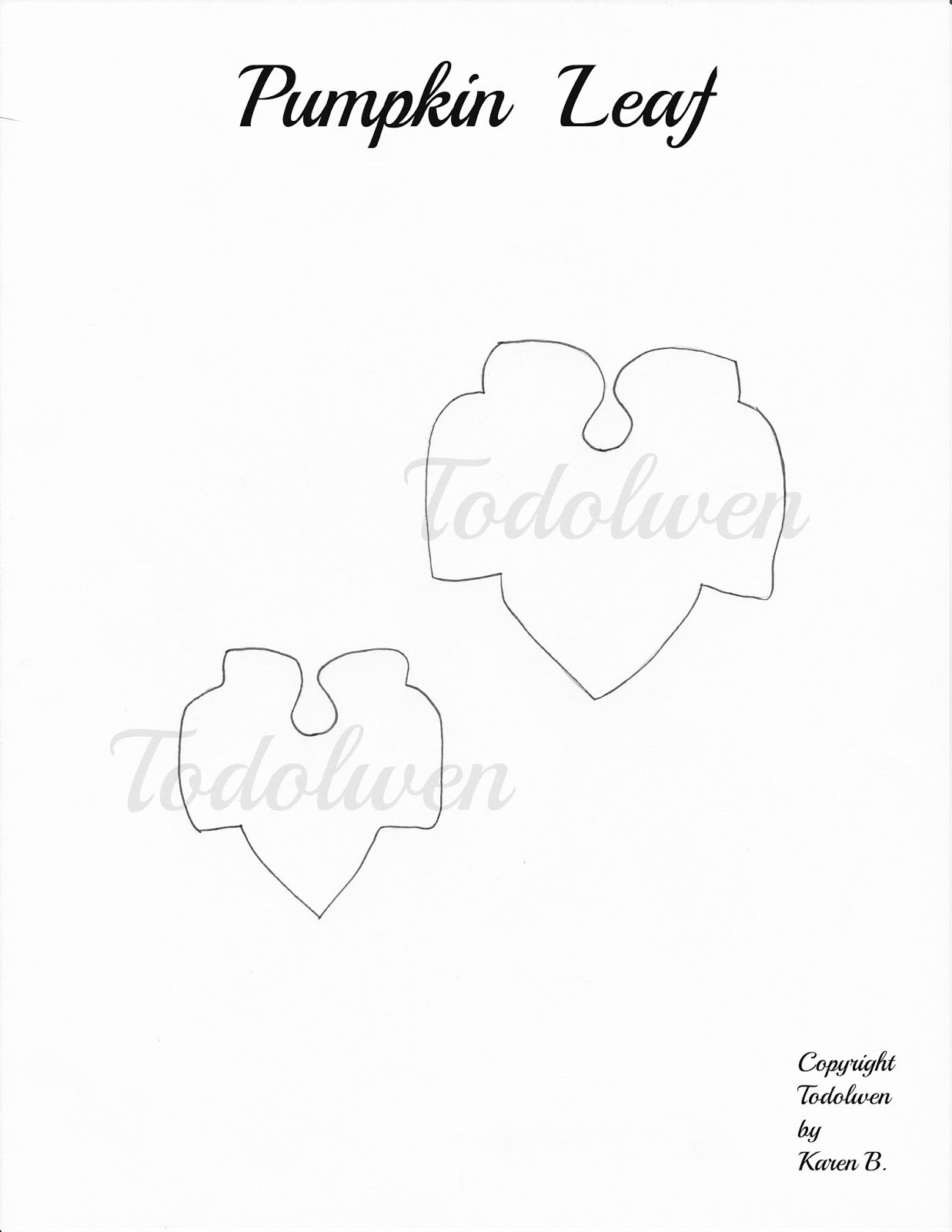 Todolwen Velvet Pumpkin Leaves My Newest Free Tutorial 
