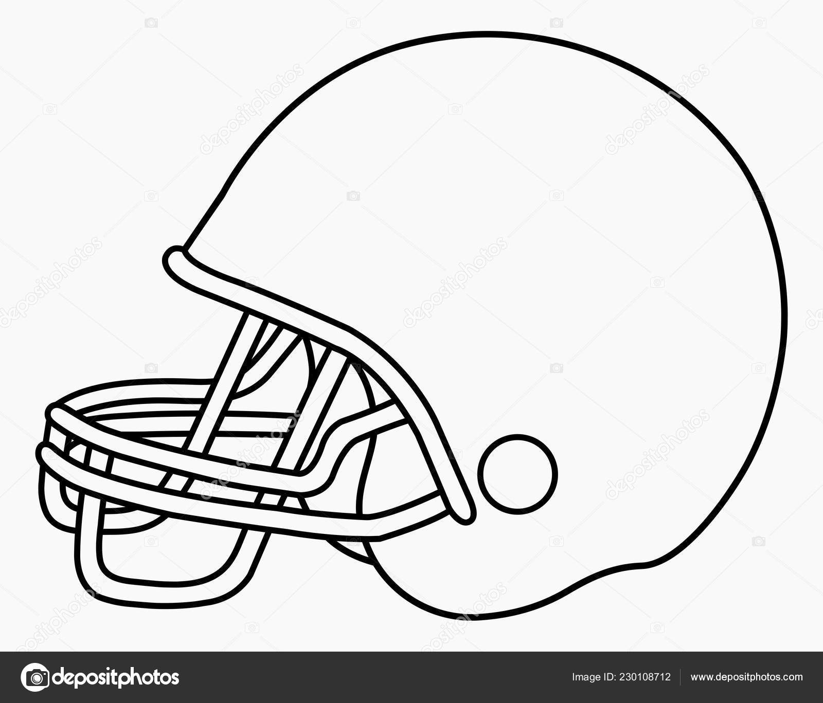 Vector Illustration American Football Helmet Plain Template Isolated White Background Stock Vector By luma art 230108712