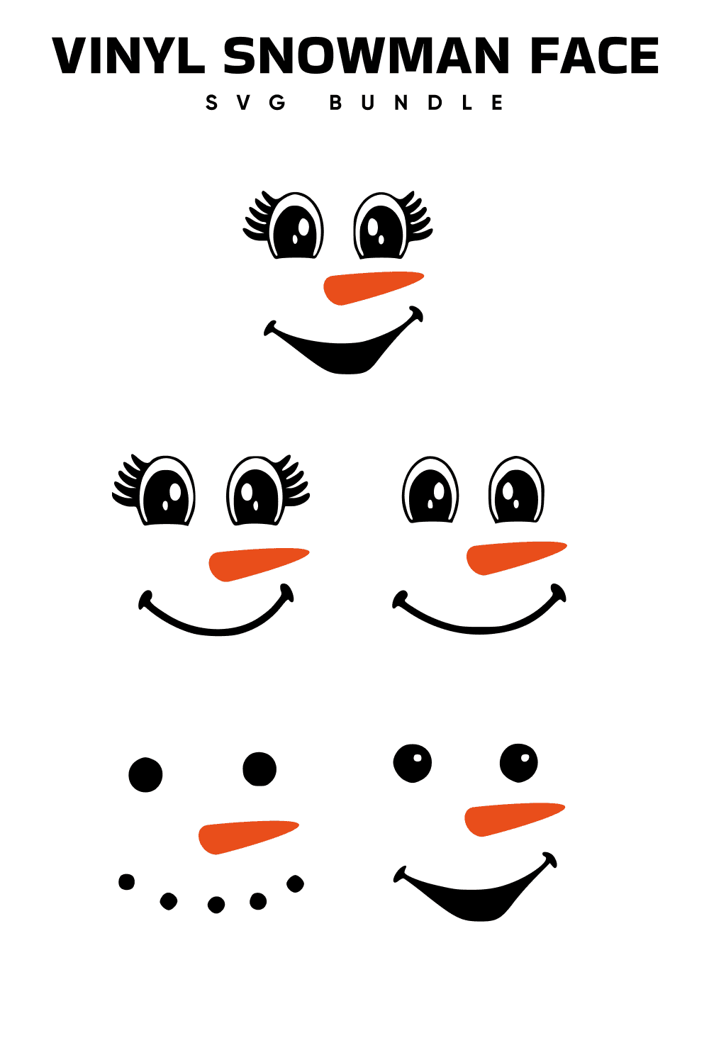 Vinyl Snowman Face SVG MasterBundles