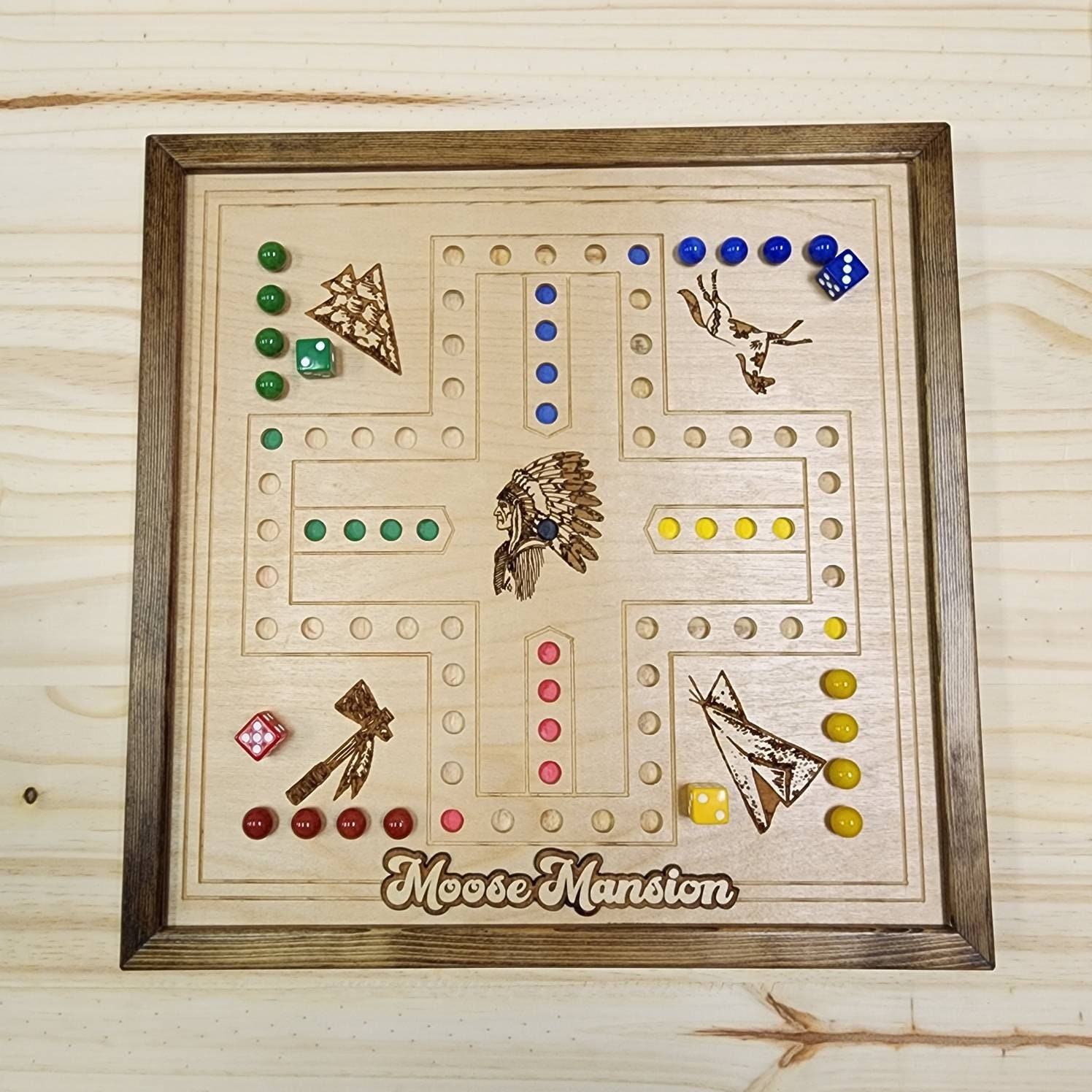 Wahoo Wooden Game Board Laser Engraved Images With Personalized Name Options Etsy