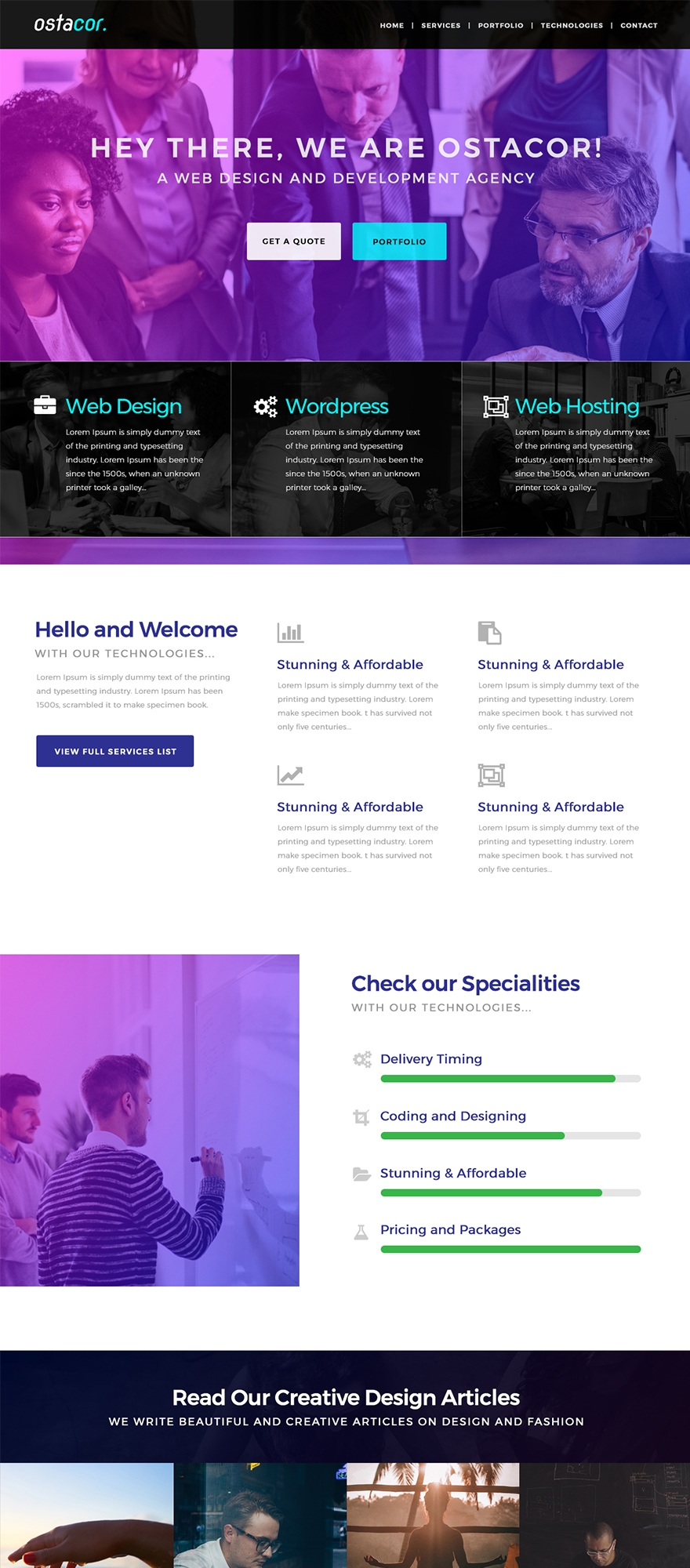 Web Design Agency WordPress Theme Template In WordPress Download Template