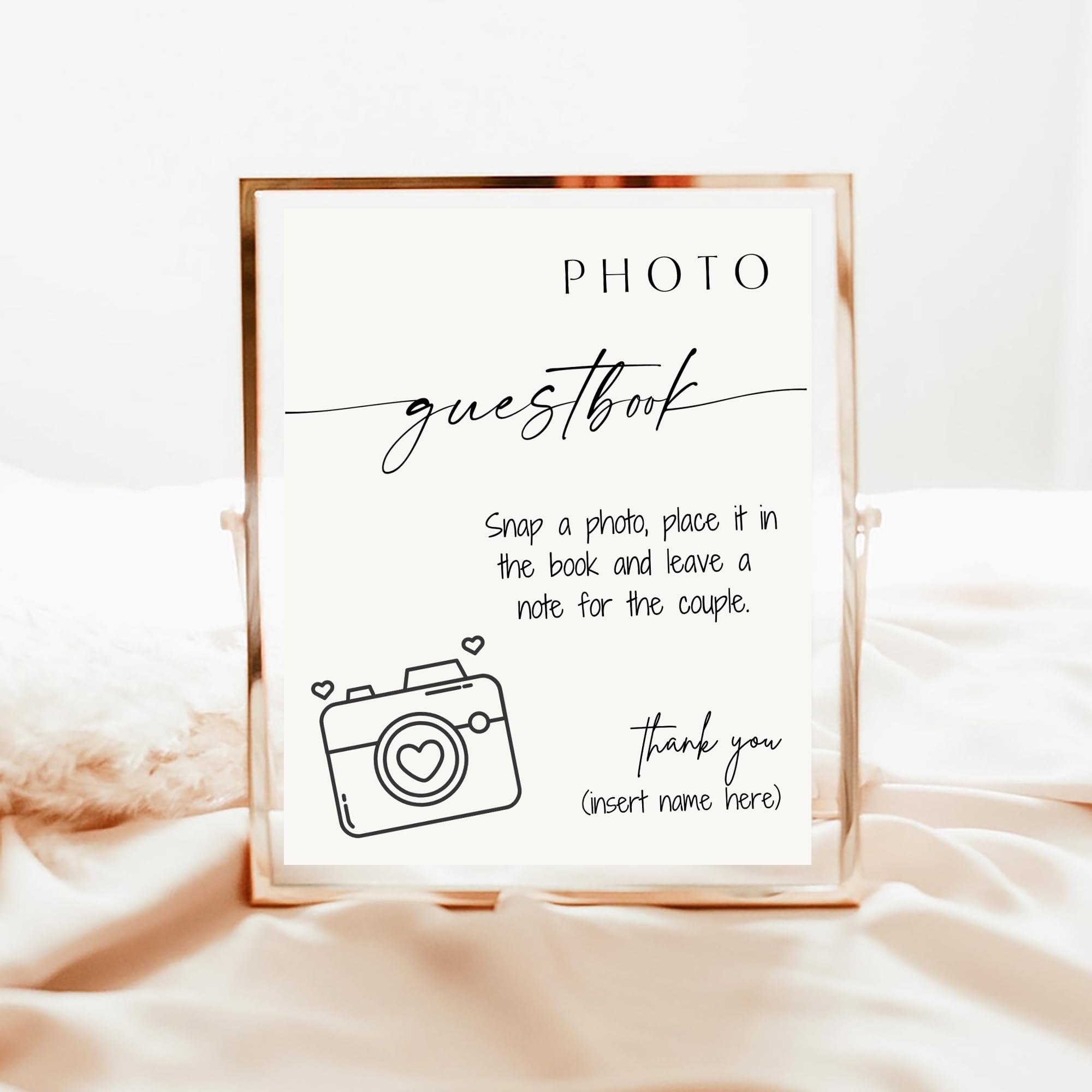 Downloadable Free Printable Polaroid Guest Book Sign Template