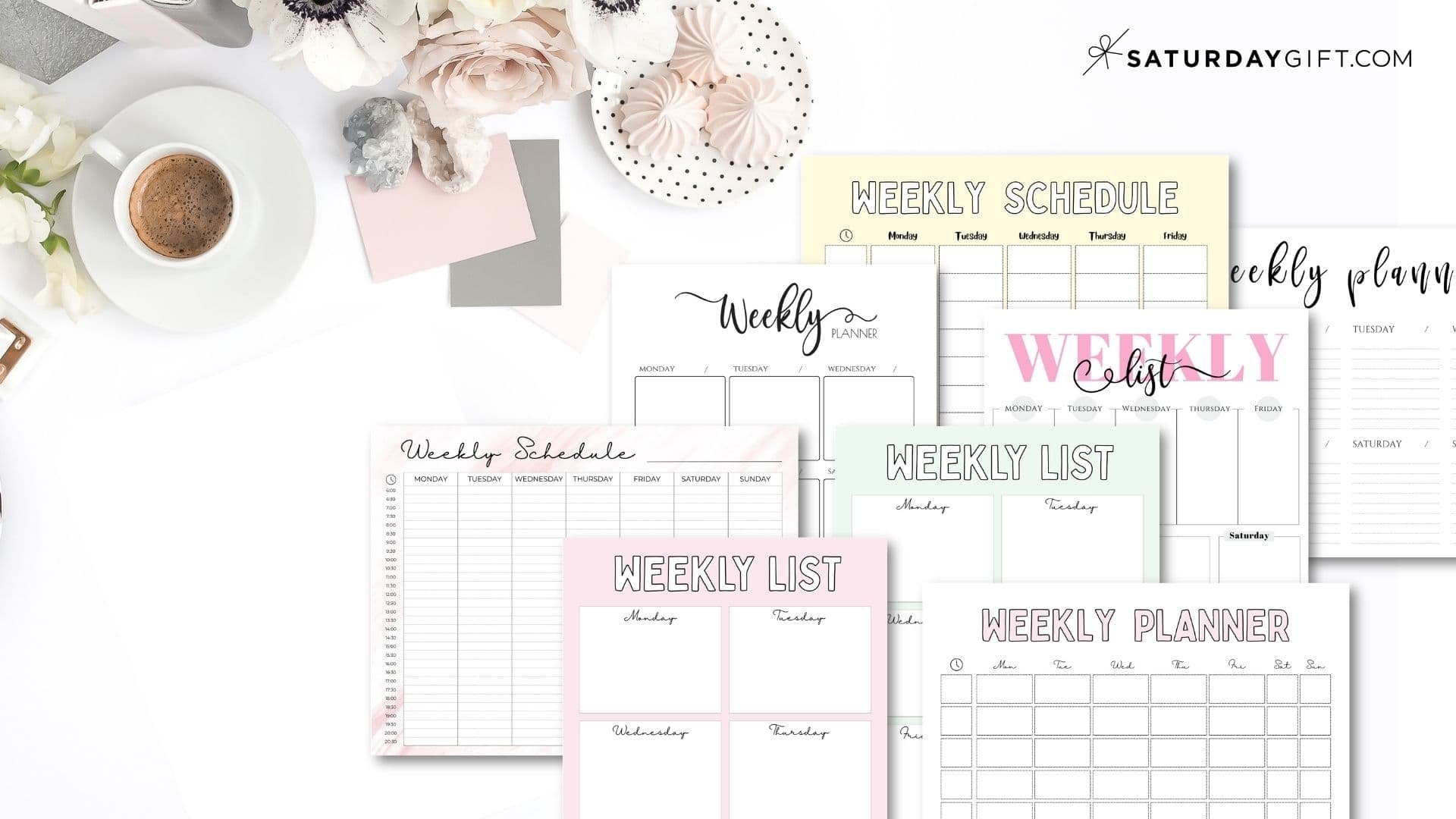 Weekly Planner Printable 39 Cute Free Weekly Calendar Templates SaturdayGift