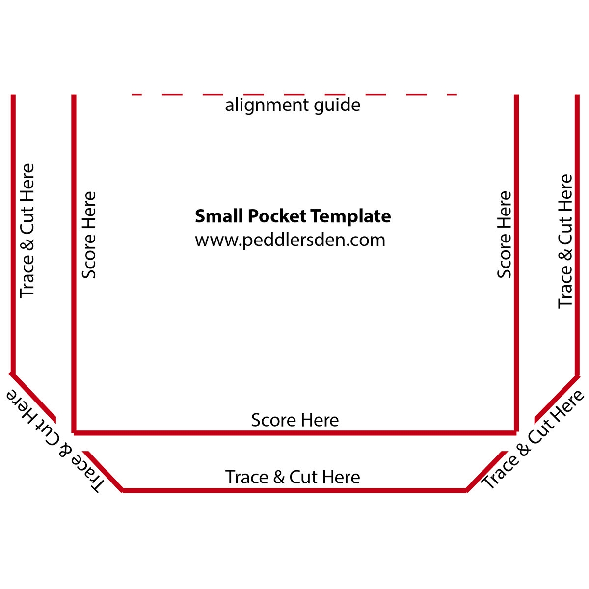Wrap Around Pocket Template SMALL Peddlers Den