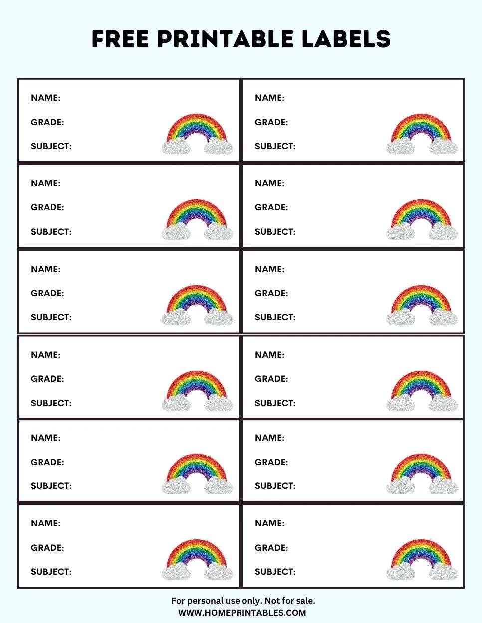Printable Sticker Templates