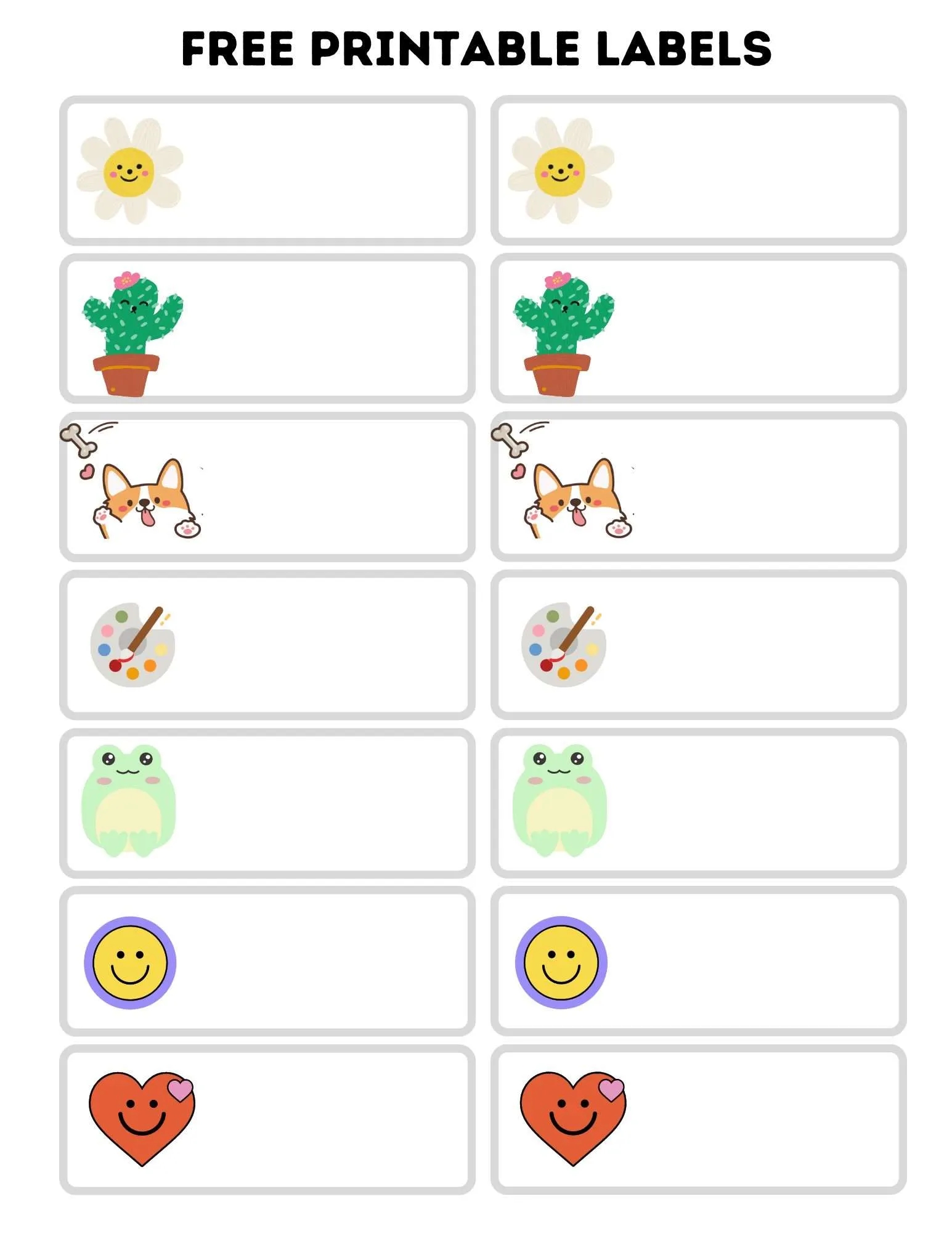 Free Label Template Printable