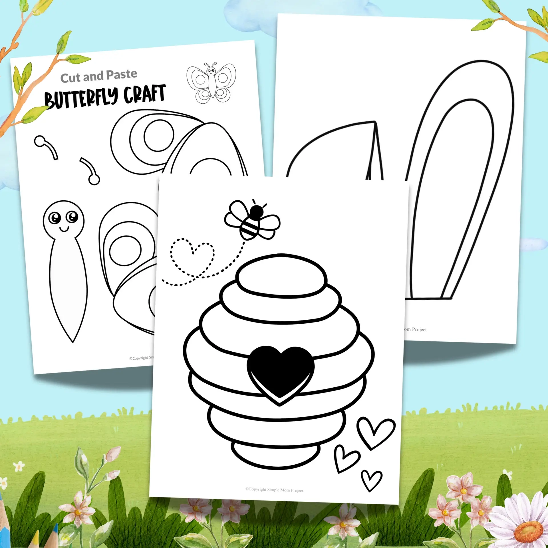 100 Spring Printable Cut Out Stencil Printable Templates Simple Mom Project Store