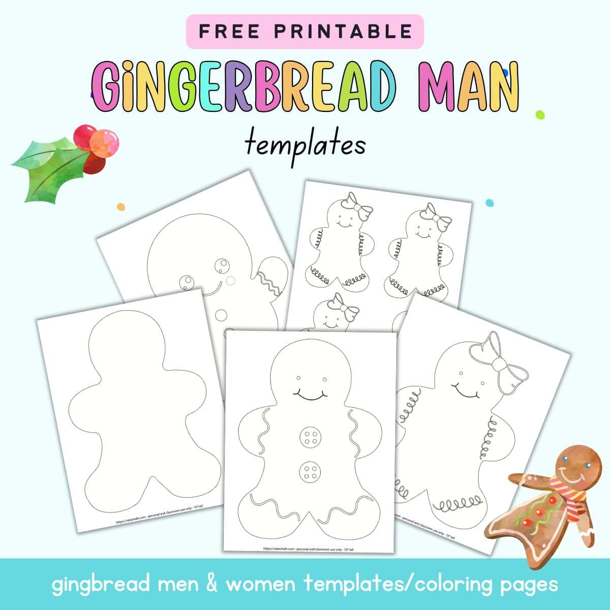 11 Free Printable Gingerbread Man Templates The Artisan Life