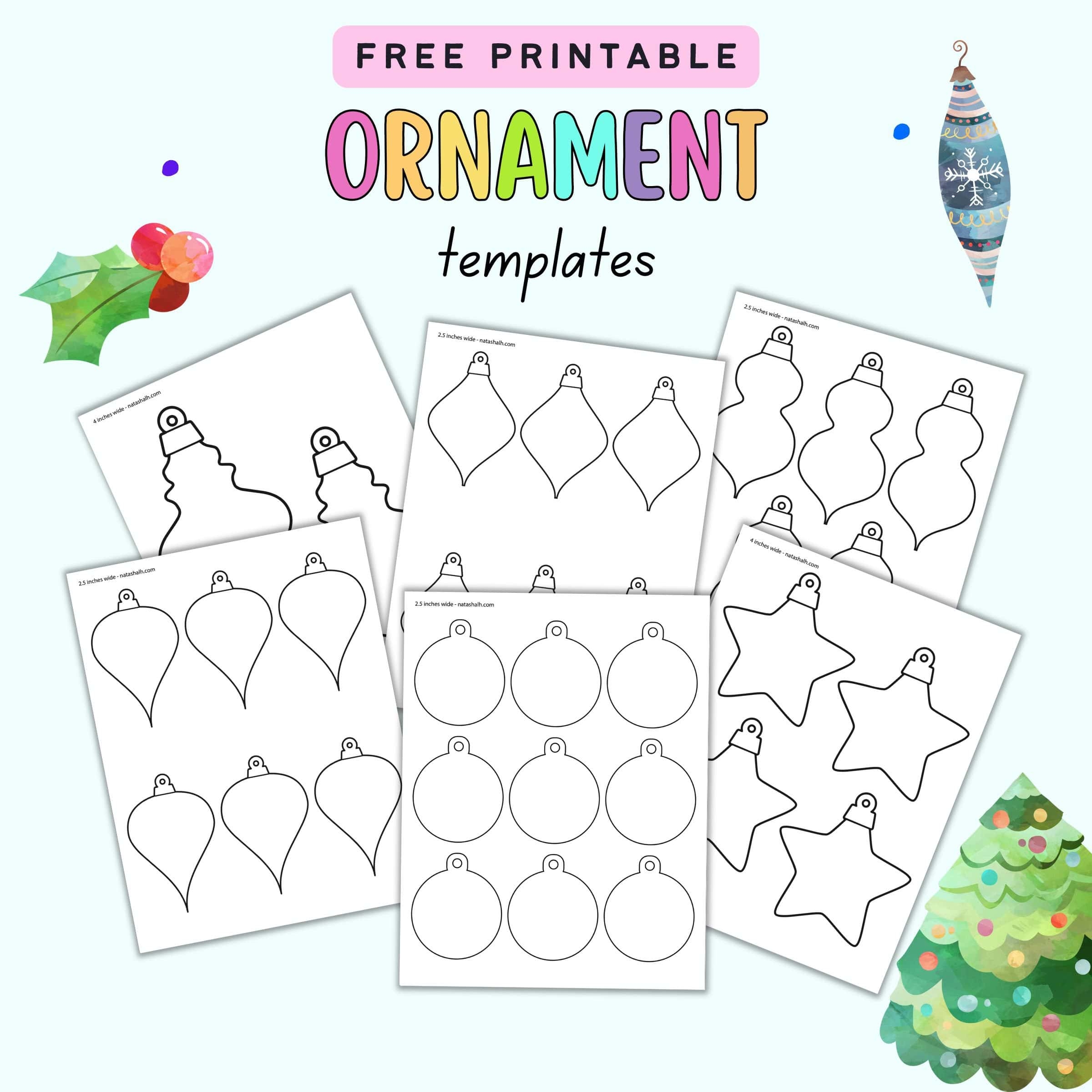 Free Printable Christmas Ornament Template