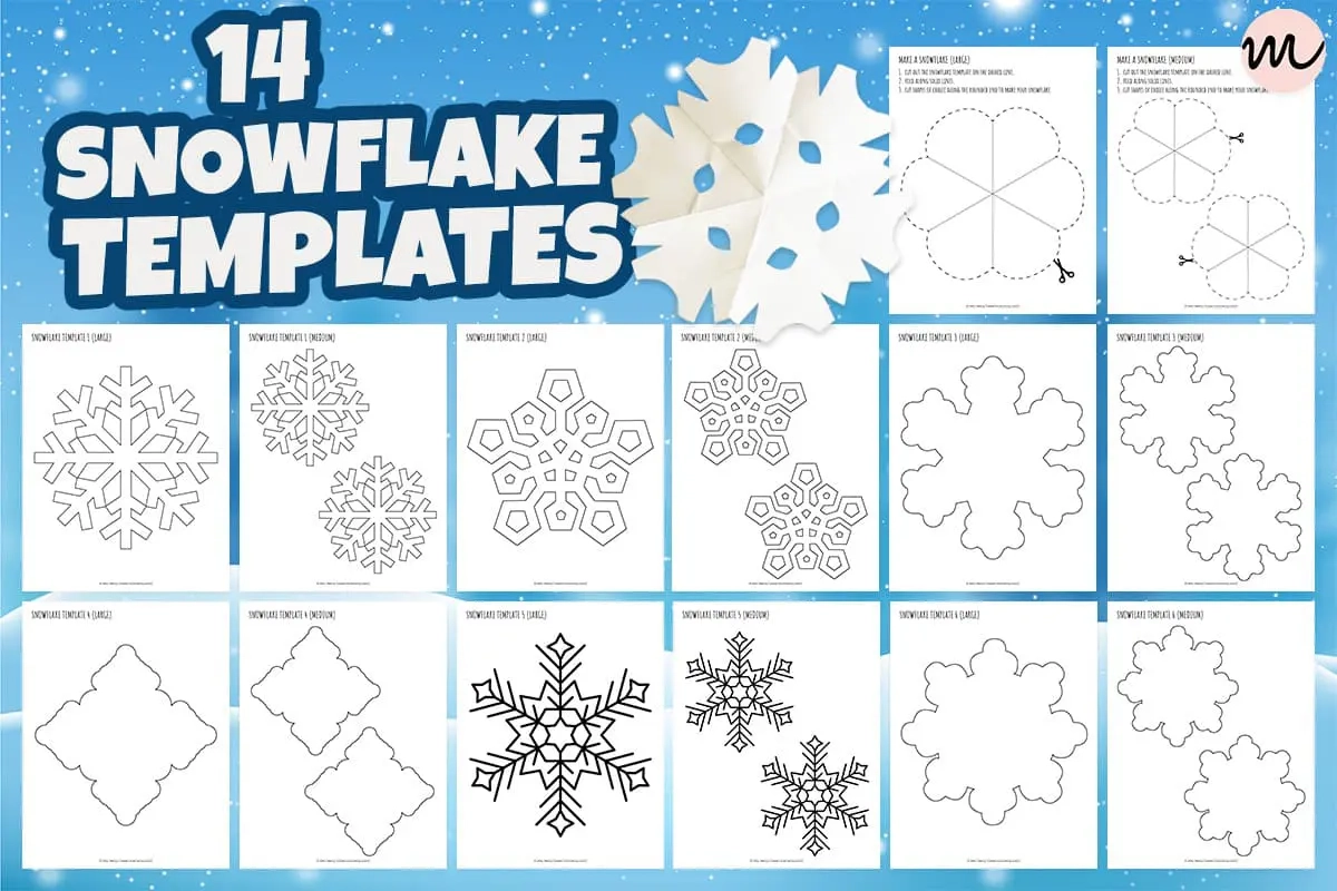 14 Easy Paper Snowflake Templates Mrs Merry