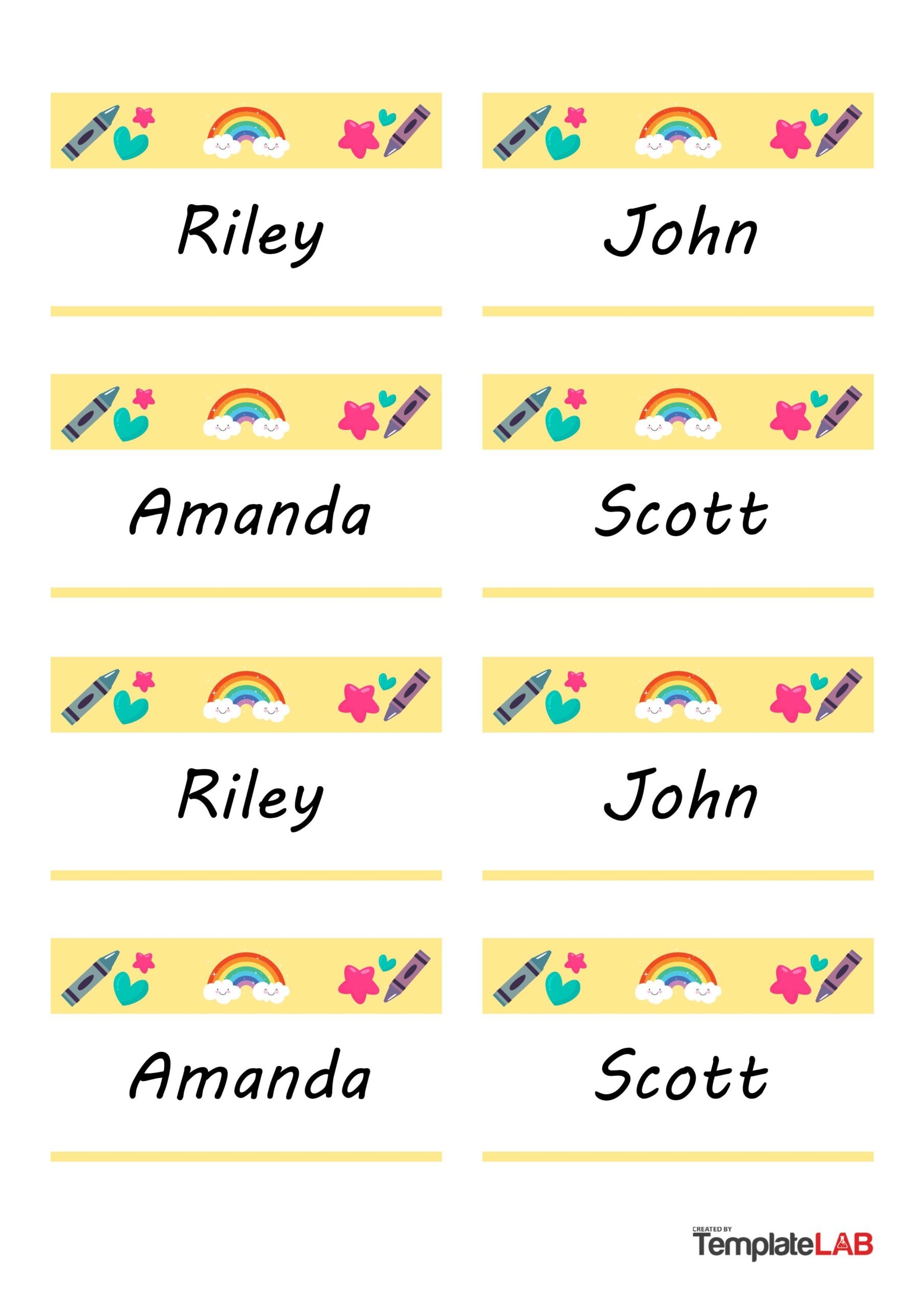 Design Editable Printable Name Tag Template