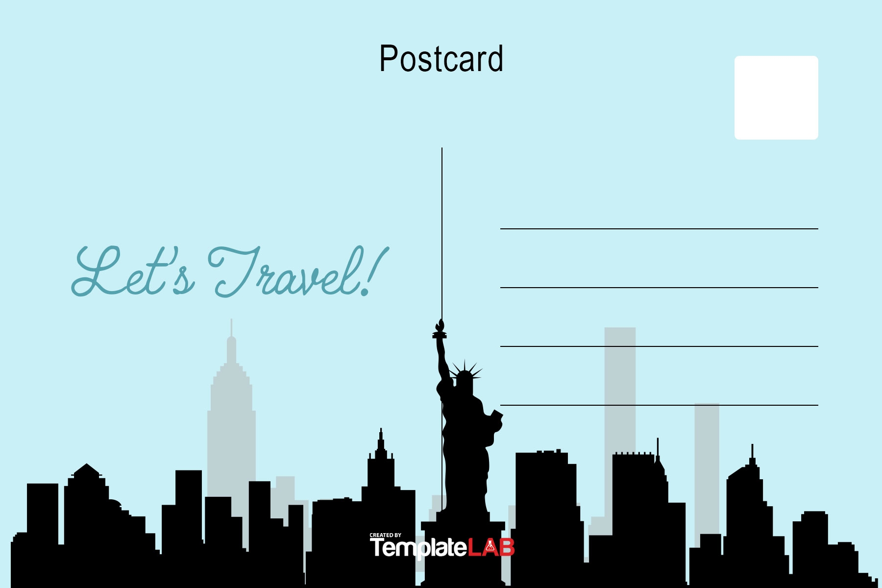 Free Printable 4x6 Postcard Template
