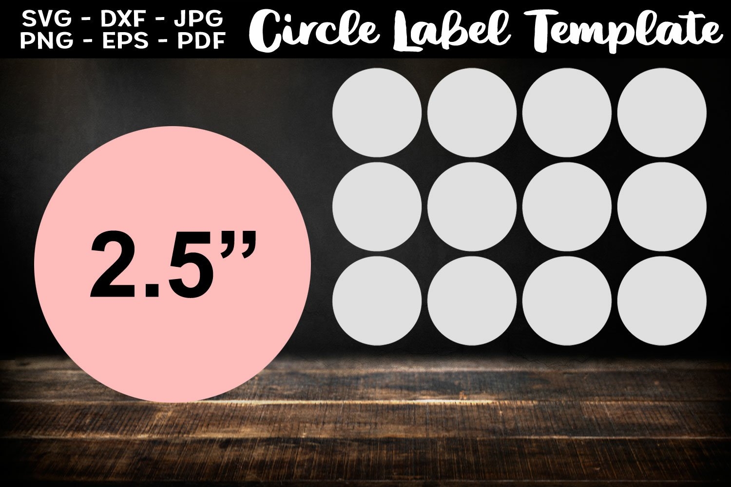 2 5 Circle Label Template Circle Sticker Blank Template