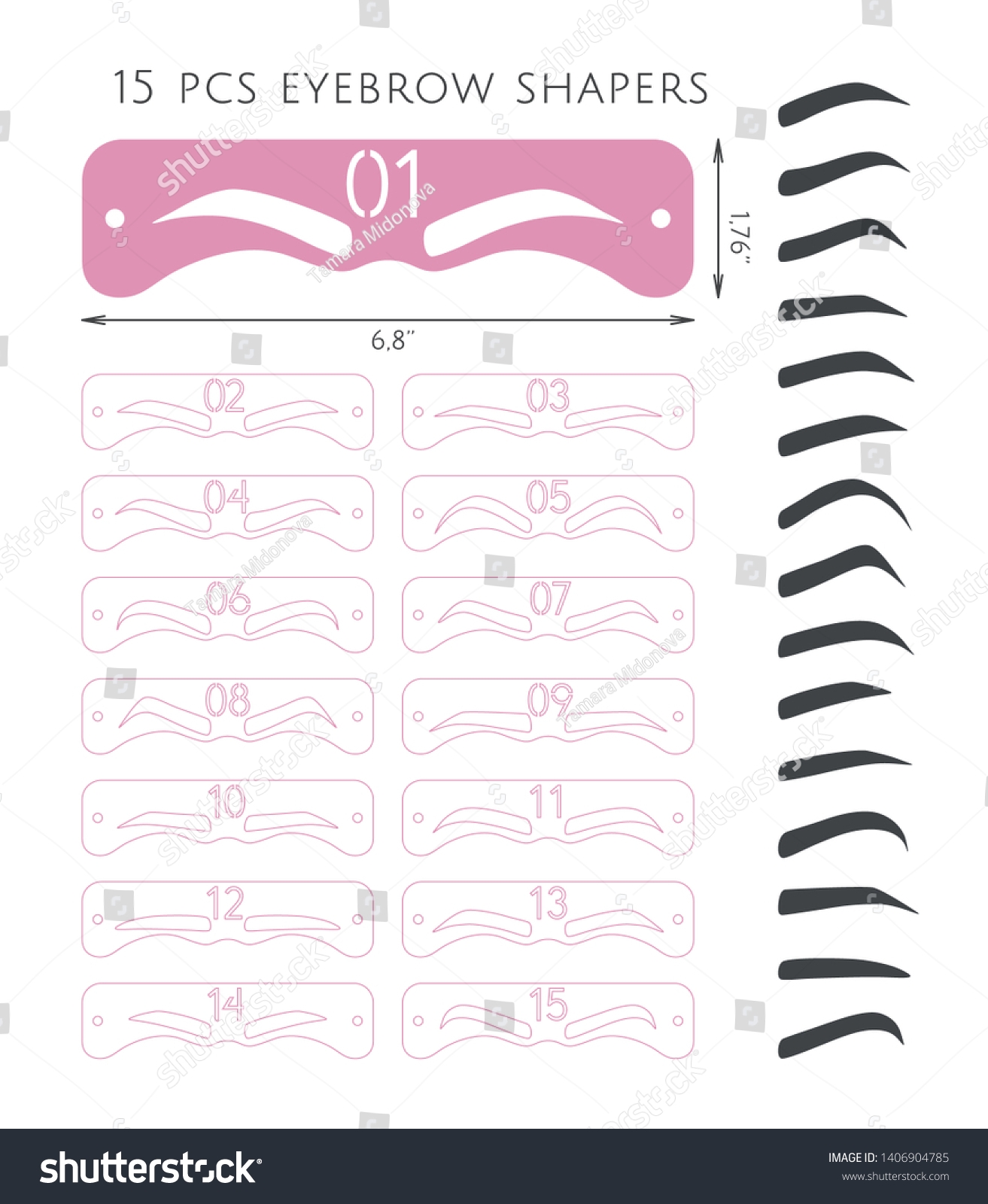 2 Eyebrow Stencil Printable Royalty Free Images Stock Photos Pictures Shutterstock