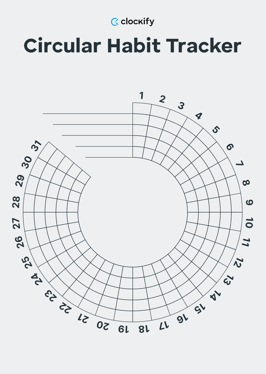Free Printable Habit Tracker Template
