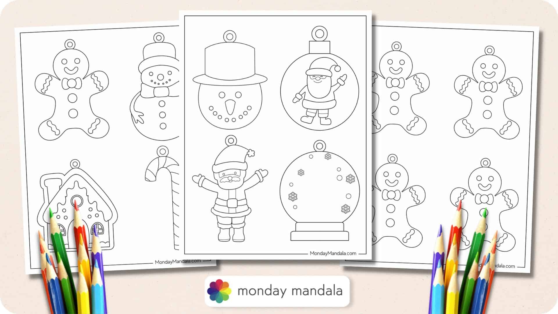 200 Printable Christmas Ornaments Free Templates 