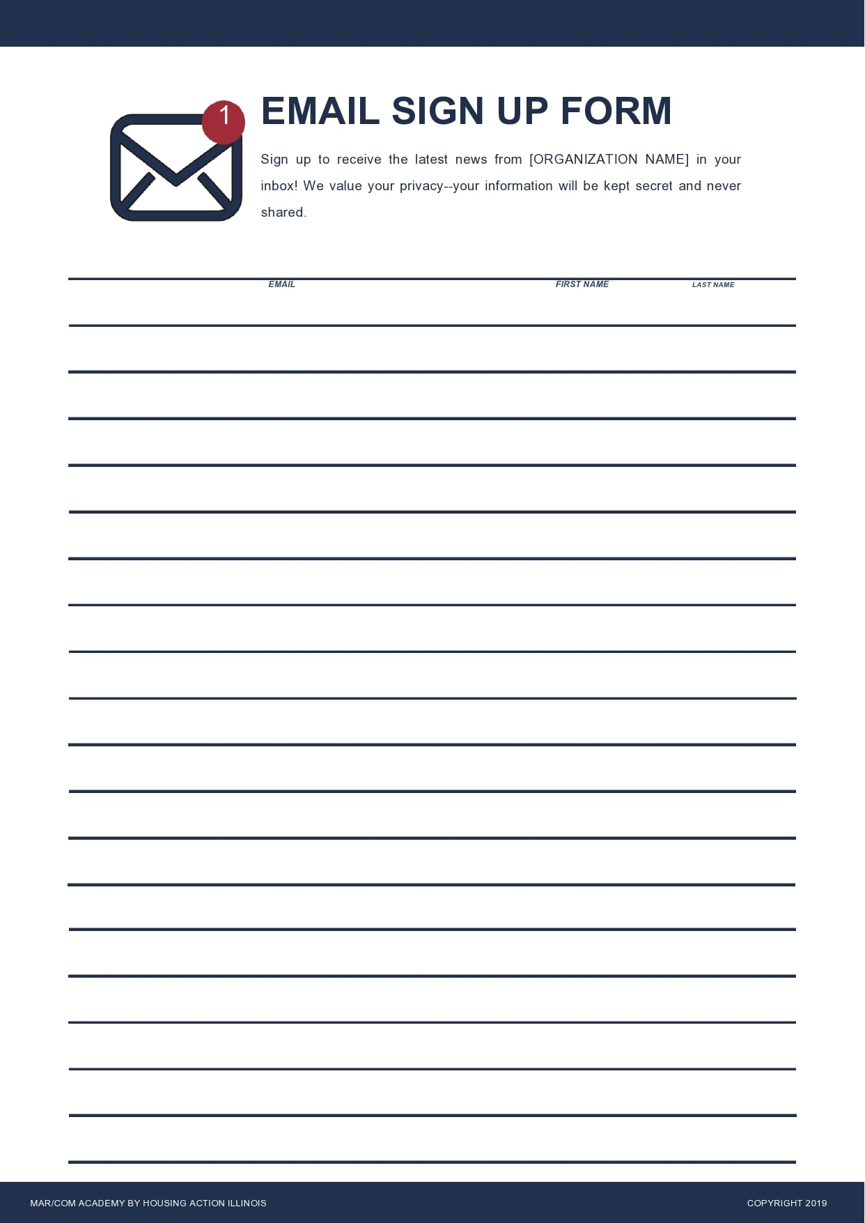 Printable Blank Email Template