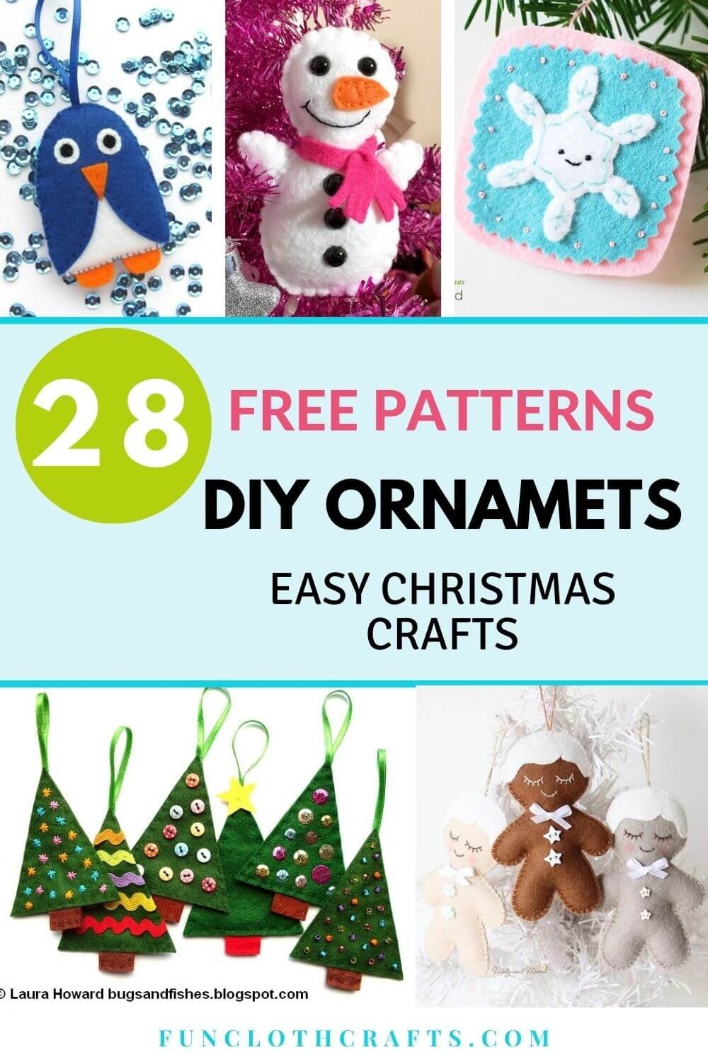37 DIY Felt Ornament Patterns Free And Paid Fun Cloth Crafts Felt Craft Patterns