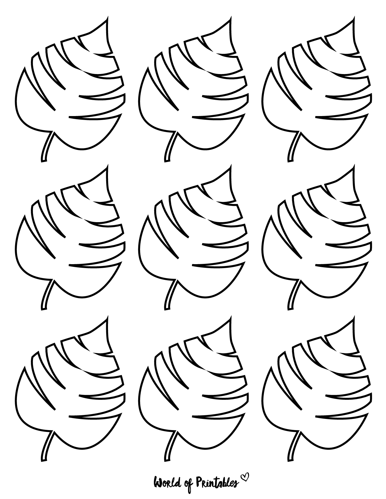 37 Printable Leaf Templates Outlines Shapes Free World Of Printables