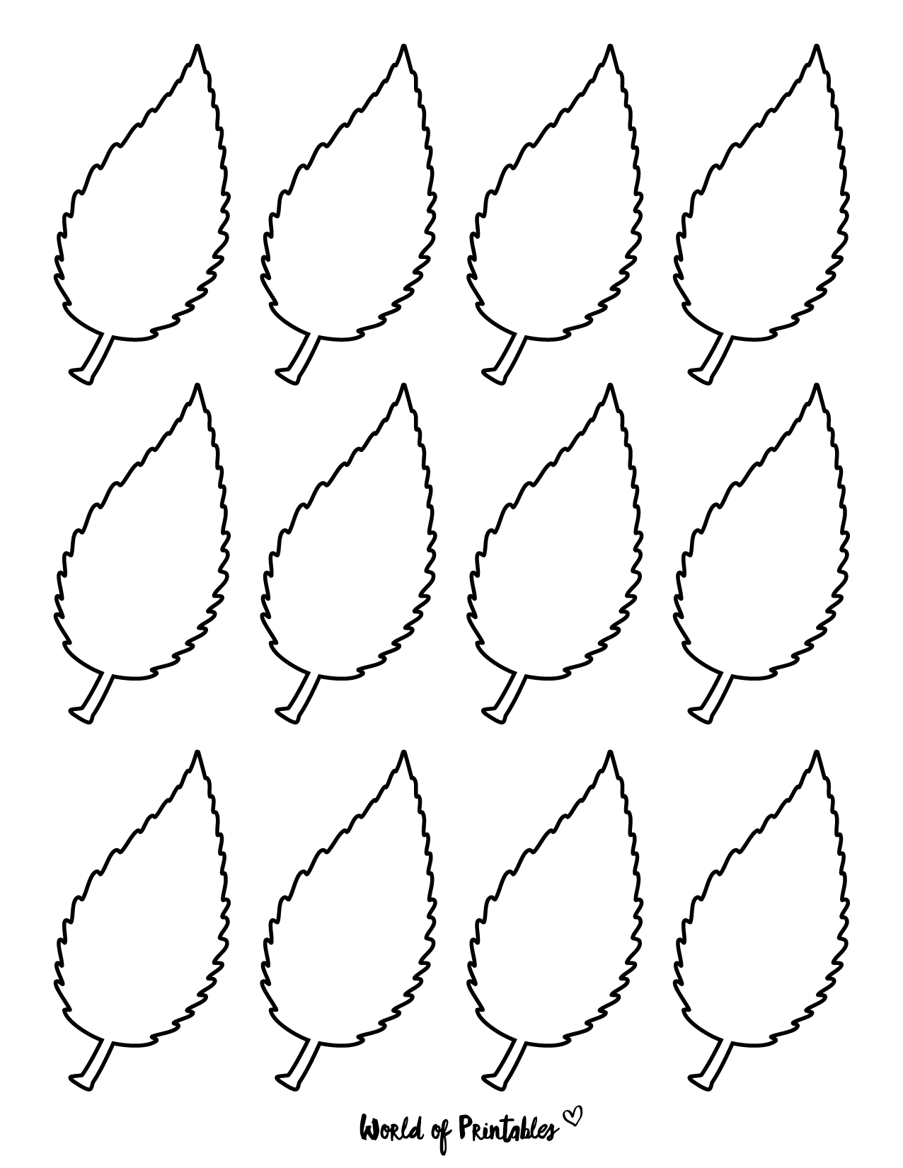 37 Printable Leaf Templates Outlines Shapes Free World Of Printables