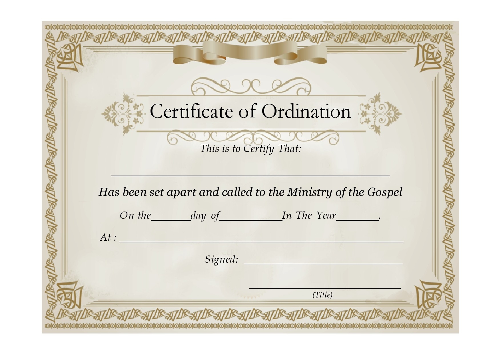 Printable Wedding Certificate Templates
