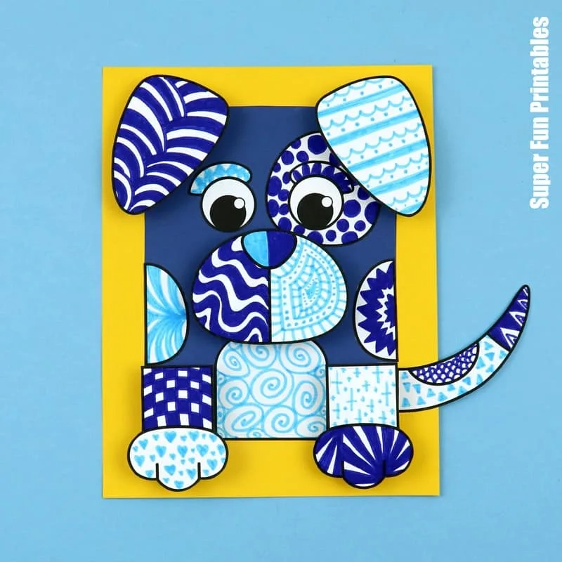 3D Dog Pattern Art The Craft Train
