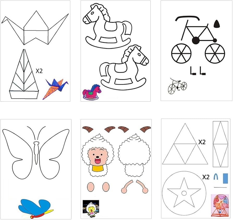 3D Drawing Templates 20 Pieces 3D Pen Printing Paper Painting Graffiti Template 40 Cartoon Patterns For Kids DIY Amazon de Home Kitchen