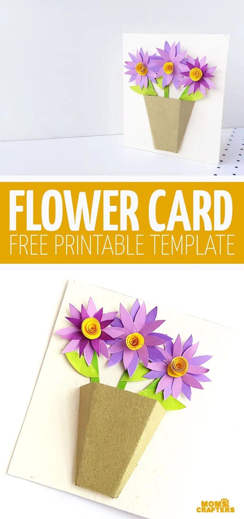 3D Flower Bouquet Card Paper Flower DIY Card Moms And Crafters