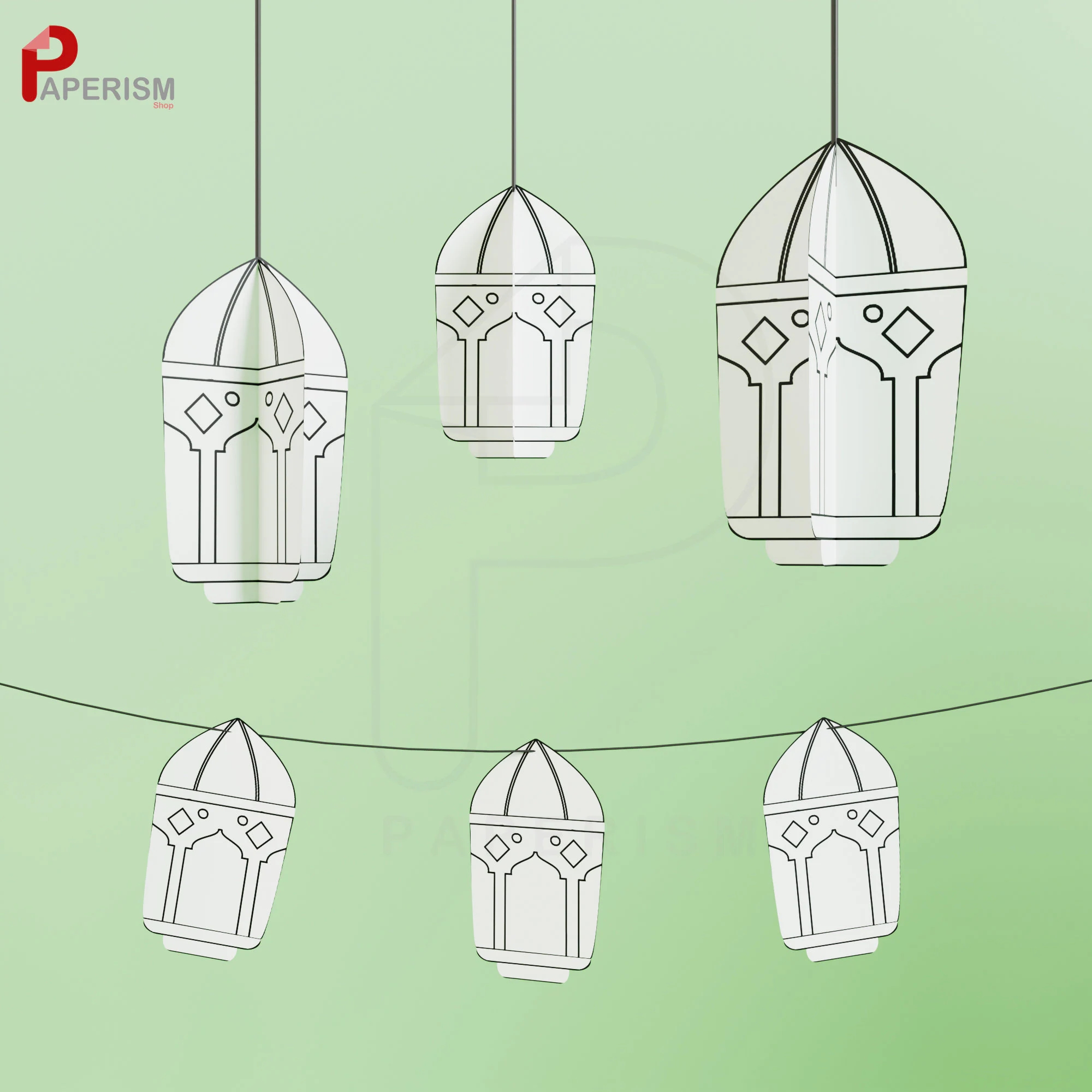 Cut Out Ramadan Lantern Template Printable