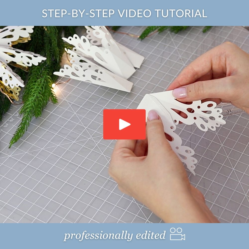 3D Paper Snowflake Template FancyBloom