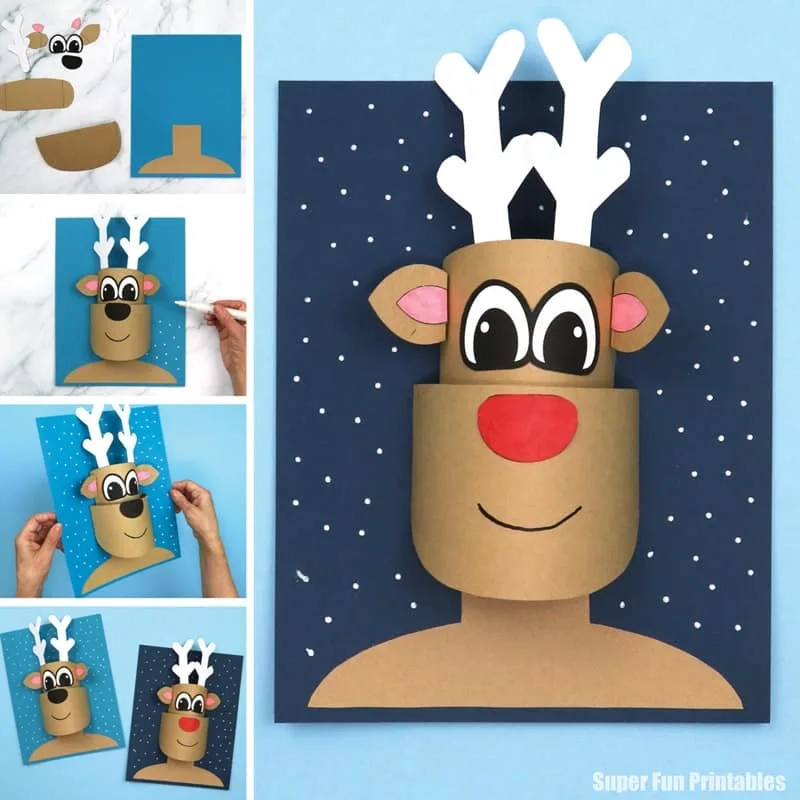 3D Reindeer Craft The Craft Train