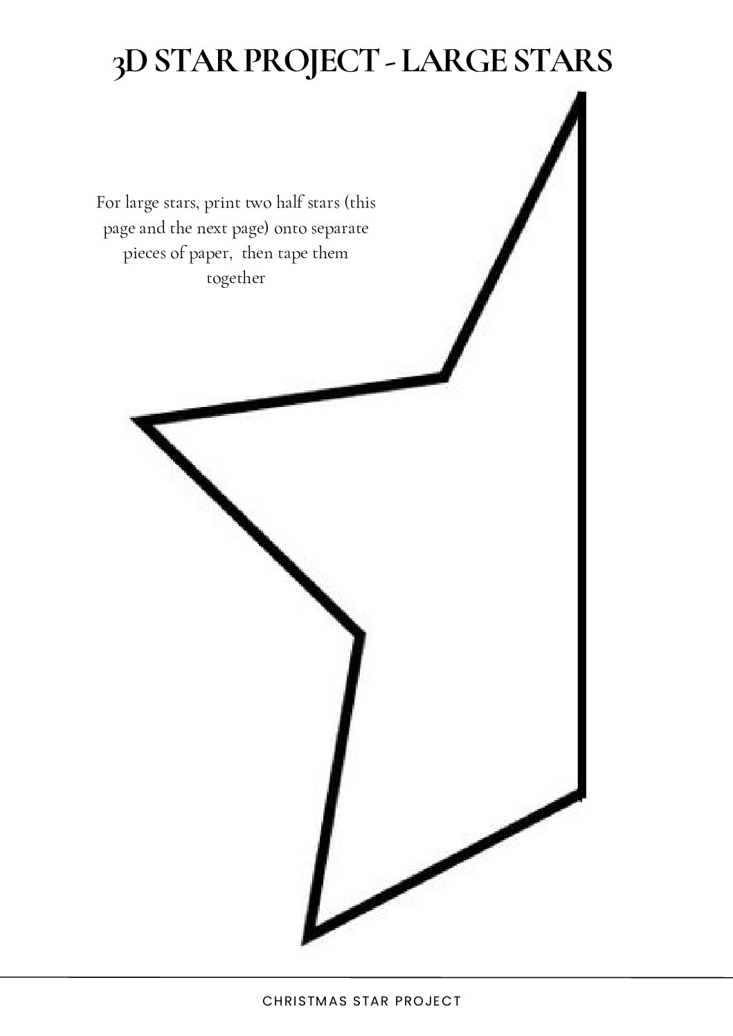 Large Star Printable Template