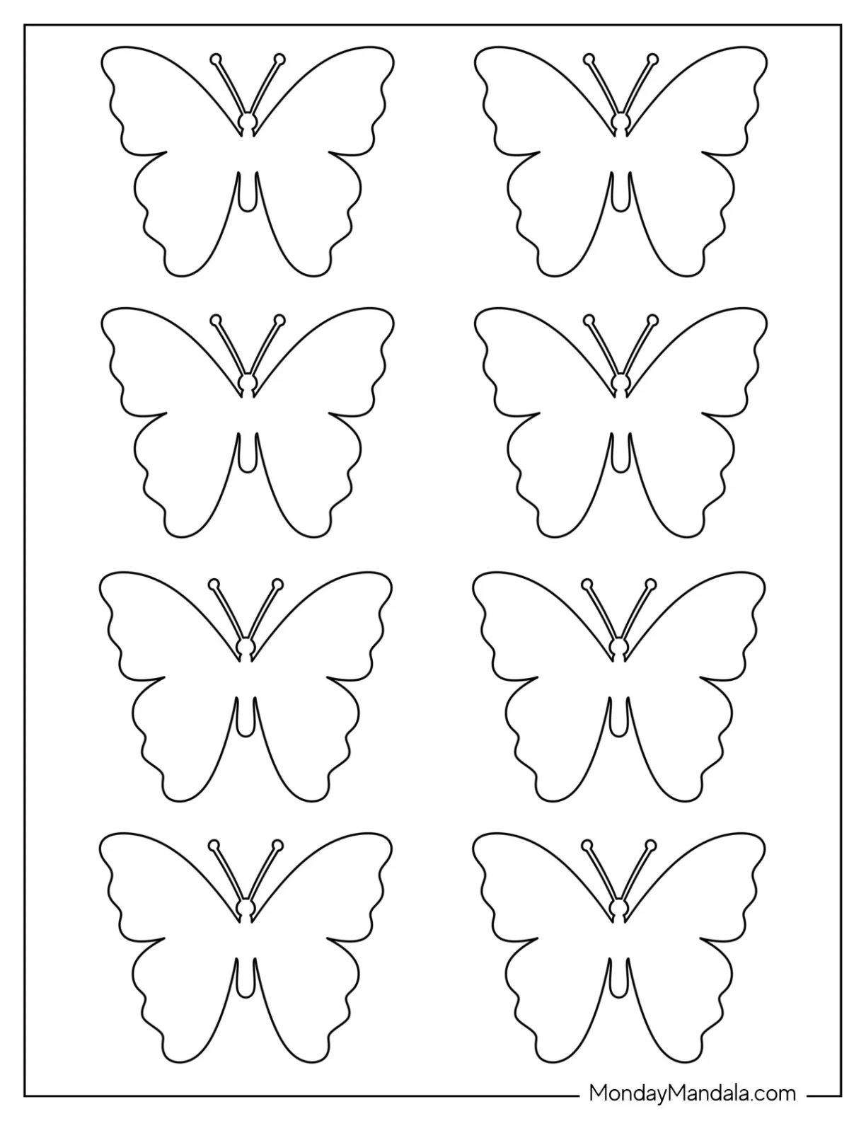 40 Butterfly Templates Free PDF Printables 