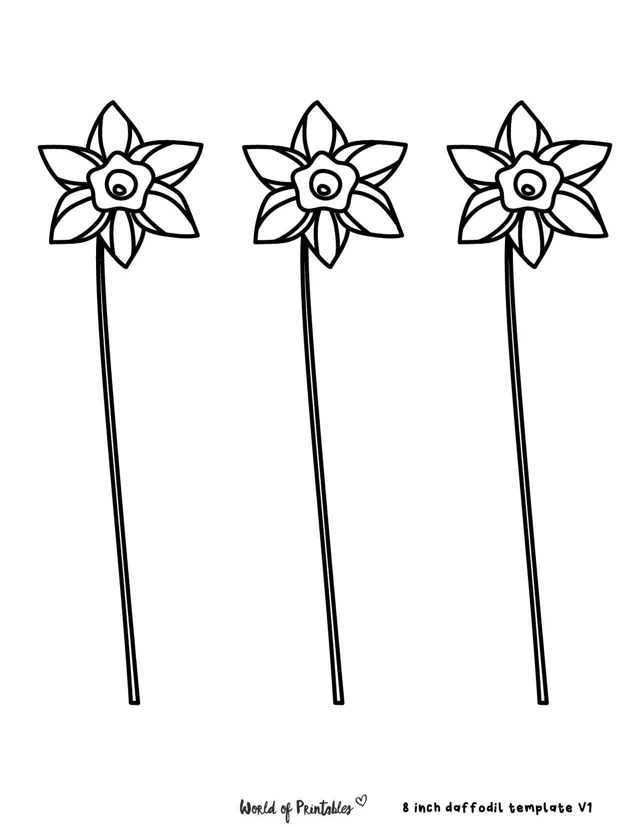 Daffodil Template Printable