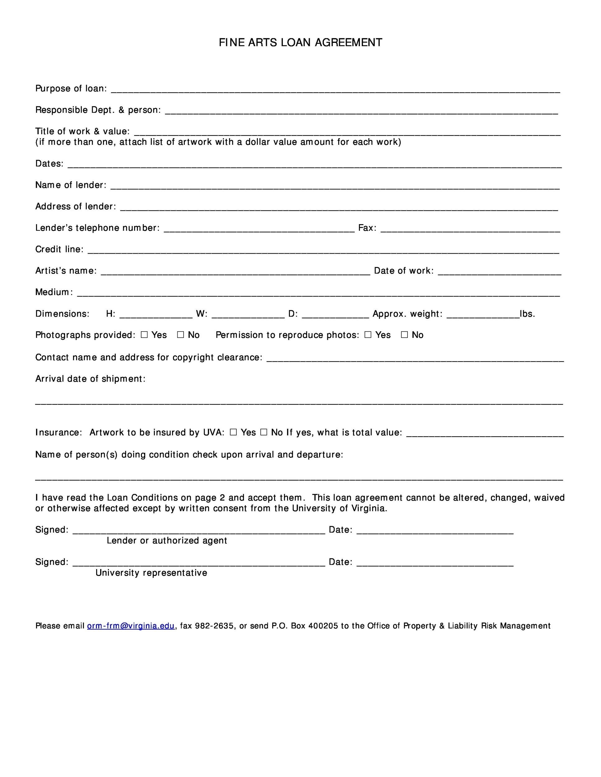 Printable Loan Agreement Template
