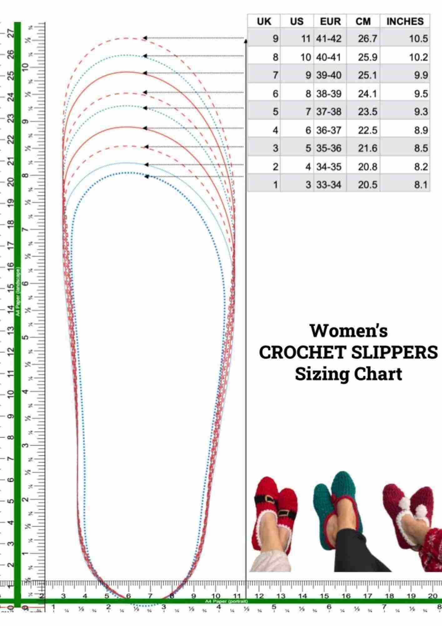 41 Slipper Size Chart Outlet