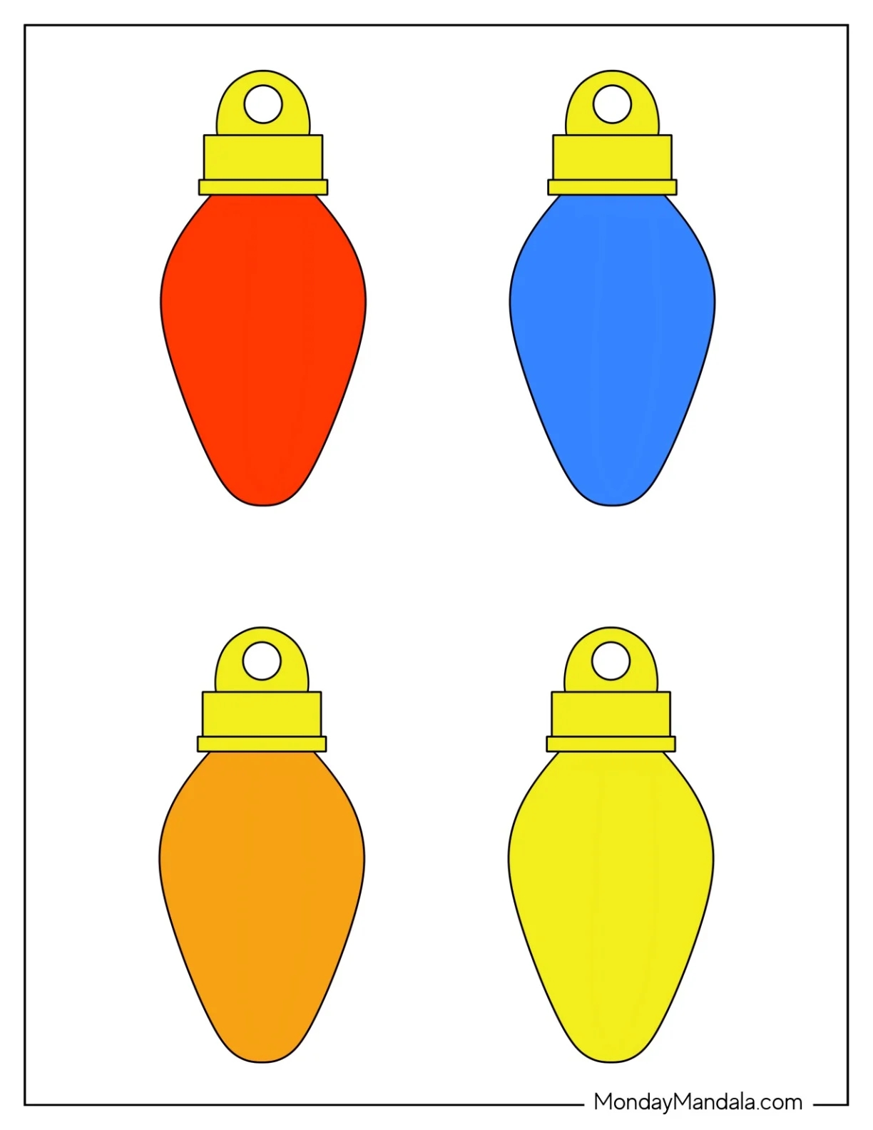 48 Christmas Lights Templates Free PDF Printables 