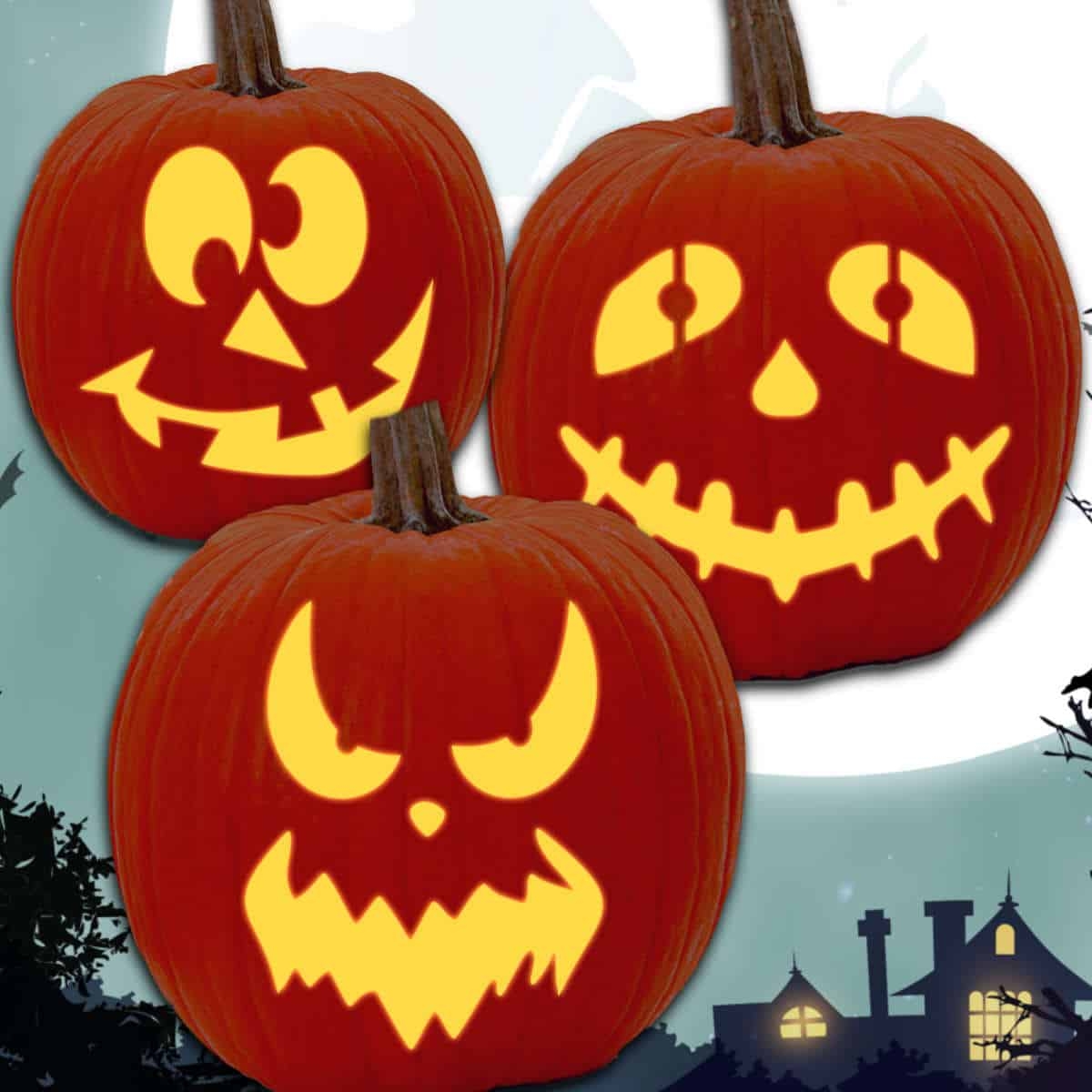 Pumpkin Faces Printable Templates