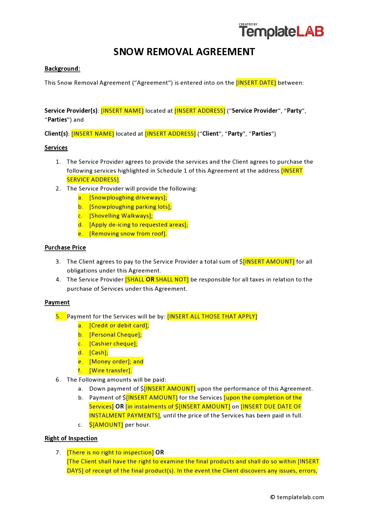 50 Professional Service Agreement Templates Contracts